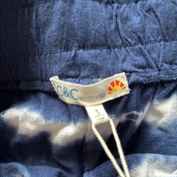 C&C California Athletic Shorts Blue and White Tie-Dye - Picture 7 of 11